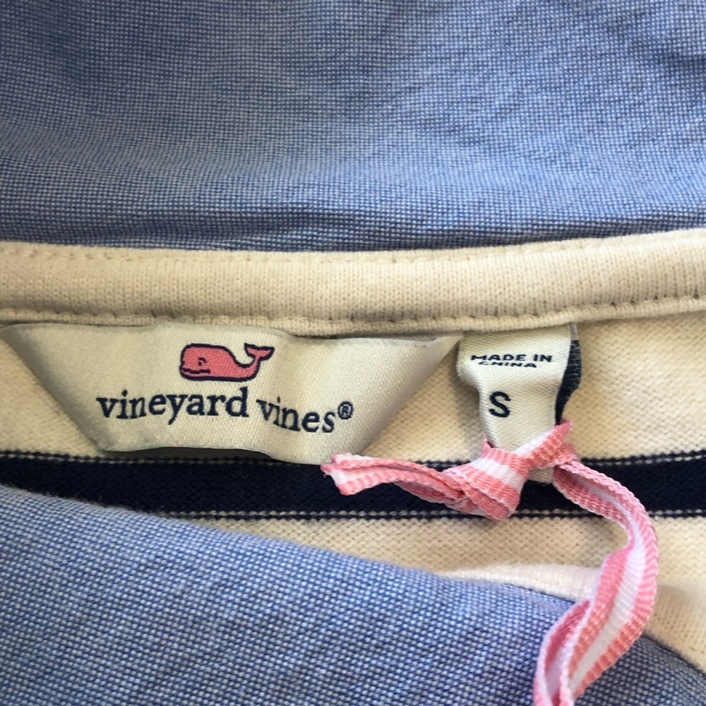 Vineyard Vines Striped Mock Neck Pullover Size Small - Picture 3 of 8